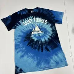 Colortone タイダイ染め Tシャツ　ヨット　SAINT THOMAS