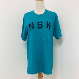 a00623 美品 NIKE SPORTSWEAR ナイキ Tシャツ プリントTシャツ 半袖 薄手 丸首 サイズM グリーン メンズ コットン混 カジュアル 万能 上質