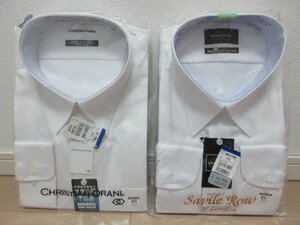  新品 タグ付き 未開封 長袖 ワイシャツ 白 2枚 大きいサイズ 4L 47 Savile Row of London standard Shirt 3L 46 CHRISTIAN ORANI