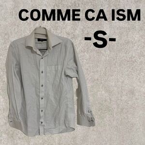 【COMME CA ISM】コムサイズム （S）長袖シャツ 点々模様