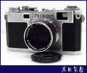 3)質屋出品★NIKON NIPPON KOGAKU TOKYO Nikon S2 後期 黒ダイヤル（6185079） /NIKKOR-S.C 5㎝ 1：1.4 シャッターOK 低速難あり★1円～