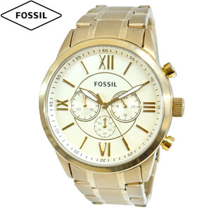 FOSSIL フォッシル 腕時計 新品・アウトレット FLYNN BQ1128IE クロノグラフ ステンレススチールウォッチ ゴールド メンズ 並行輸入品