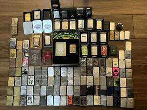 レア有 Zippo など ライター130点 ジッポ 大量 まとめ 未使用品有 着火未確認 ジャンク コレクター放出 箱 RONSON Supreme TREASURES