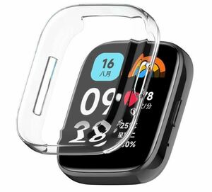 2個セット Xiaomi Redmi Watch 3 Active アクティブ カバー フィルム ケース 液晶画面保護 クリア TPU 透明 スマートウォッチ ソフト