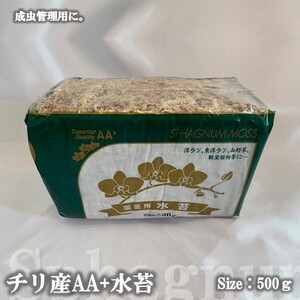 【ヤフーショッピングなら、5のつく日がお得！DDA】チリ産AA+ 水苔 500g 超圧縮タイプ dda 昆虫マット クワガタ カブトムシ 成虫用 マット