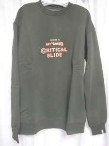 【未使用】THE CRITICAL SLIDE SOCIETY,TCSS MINDLESS CREW Mens sizeL/ティーシーエスエス メンズ クルーネック スウェットシャツ Lサイズ