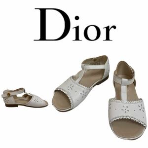 Dior ディオール Christian Dior クリスチャンディオール MADE IN ITALY イタリア製 キッズ レザーサンダル シューズ 23(14位) アーカイブ