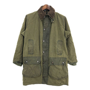 90年代 イングランド製 Barbour バブアー BORDER ボーダー オイルドジャケット オリーブ (メンズ C38/97CM) 中古 古着 R5467