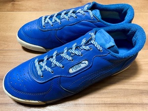 箱付き良品、ビンテージ、レア!PUMA プーマ FITNESS フィットネス 1980代台湾製 青 24cm US6 クライド スエード リーボック フリースタイル