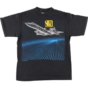 古着 80年代 オニータ ONEITA SR-71 戦闘機柄 プリントTシャツ USA製 メンズM ヴィンテージ /eaa446848