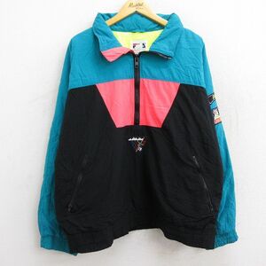 XL/古着 フィラ FILA 長袖 ナイロン ジャケット メンズ 90s スキー 大きいサイズ 黒他 ブラック spe 22dec26 中古 アウター