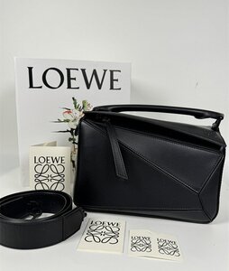 LOEWE ロエベ メンズ/レディース レザー パズル ンショルダーバッグ ハンドバッグ 2WAY ブラック