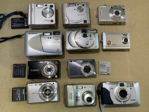 【11個】FUJIFILM Finepix/LUMIX/CASIO/PENTAX Optio/Nikon/SONY/大量 コンパクトデジタルカメラ まとめて ジャンク セット まとめ (934)