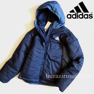 メンズ 2XL ◆未使用 定価16,500円 adidas アディダス 悪天候対応 撥水 中綿 ジャケット 軽量 防寒 パデッドジャケット HG8752