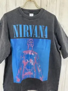 NIRVANA　ニルヴァーナ　ヴィンテージ加工　半袖Tシャツ　ブラック M