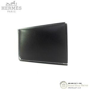 エルメス （HERMES） Hセリエ カードケース ボックスカーフ ブラック B刻 H083798CA89（新品）