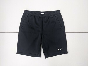 16．NIKE 90s オールド ナイキ 裾ロゴ スウォッシュ ハーフパンツ ショートパンツ ヴィンテージ メンズM 黒白x704