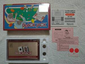 【美品】任天堂ゲームウォッチ　ブラックジャック海外版　箱説付★Nintendo GAME&WATCH BLACK JACK BJ-60