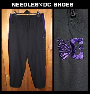 送料無料 即決【未使用】 Needles × DC SHOES ★ TRACK PANT (Lサイズ) ★ ニードルス コラボ MR606 リップストップ トラックパンツ ②