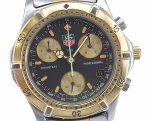 [中古品] 稼働品【TAG Heuer】タグホイヤー プロフェッショナル 200ｍ 1/10 クロノグラフ メンズ 565.306 クォーツ 動作OK 中古品