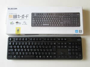 【即決価格】ELECOM（エレコム）無線フルキーボード TK-FDM106TBK　ブラック　中古美品