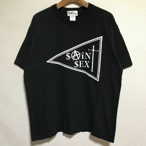 [即決古着]SAiNT SEX/WACK is FXXK Tシャツ/バンドT/ブラック/XLサイズ/BiSH/BiS/GANG PARADE