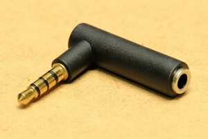 ○ 4極ミニプラグL型コネクタ ○ 送料63円～　新品・即決　3.5mm4極ミニプラグL字コネクタ　イヤホンマイク・ハンズフリーなどに