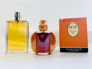 【香水2点おまとめ】シャネル アリュール 100ml 残量多 現状品 / DUNE EAU DE TOILETTE デューン 50ml 残量多 箱付き