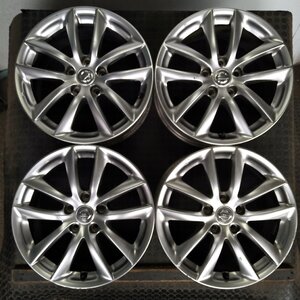 管理番号：W12-91【4本価格】【17x7.5J 5x114.3 ET+45 ハブ66】NISSAN日産純正・V37 スカイライン等・直接引取可能・下取り可能　