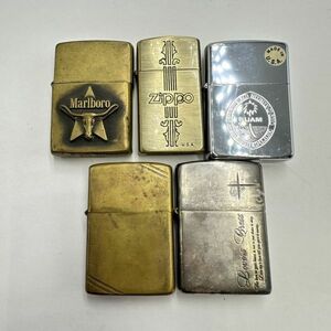 L120 まとめ ◎ Zippo ジッポー オイルライター 5点まとめセット マルボロ グアム スリムタイプ 他 喫煙具 喫煙グッズ 3点火花あり ①