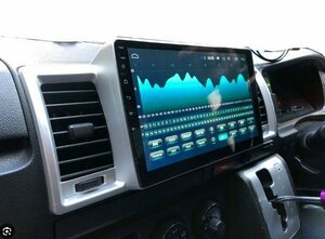 10インチ 200系 ハイエース 専用 パネル 4GB/64GB アンドロイド ナビ ディスプレイオーディオ CarPlay iPhone 4型～ バックカメラ付