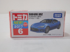 ◎トミカ No.6　　スバル　　BRZ　2017新車シール