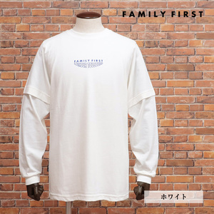 1円/FAMILY FIRST MILANO/Mサイズ/ロンT TF2209 T-SHIRT CUPIDO バック 天使プリント イタリア製 長袖 新品/白/ホワイト/jk222/