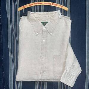 90s 00s j.crew b.d.shirt linen リネン 麻 ボタンダウン 90年代 巨人タグ オールド