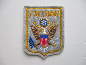 【送料無料】アメリカ陸軍 STATE ARMS パッチ刺繍ワッペン/Aフェルト米軍ミリタリー陸軍USA国章アメリカ軍U.S. Army白頭鷲ワシ M19