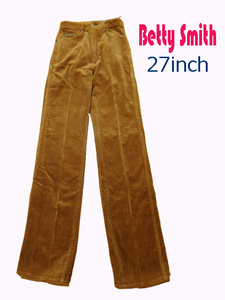 r365 27inch　レディース　ストレート　コーデュロイパンツ ベティスミス　BETTY SMITH キャメル 昭和レトロ　デッドストック