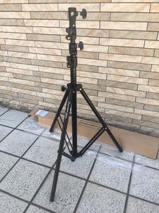 美品。サンテック SUNTECH SP NEW COMPACT STAND 801 ライトスタンド　75～245㎝　4段　 耐荷重:4kg 管理chiyoR