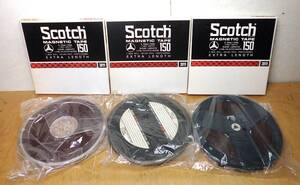 ★即決! オープンリール テープ Scotch MAGNETIC TAPE 150 7号プラリール 元箱付き【 3本セット 】現状渡し ★