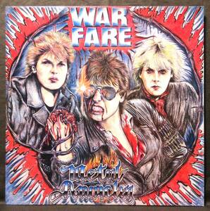 (LP) UK/初回エンボス・ジャケ WARFARE [METAL ANARCHY] ウォーフェア名盤2作目/歌詞カード付き/1985年/NEAT RECORDS/NEAT 1029