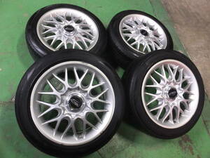 Gewalt メッシュ★7J+50 PCD100-4/5穴★BS TECHNOsports 185/55R16★コンパクトカー!!ヴィッツ・ヤリス・フィット・グレイス・スイフト等!!