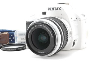 PENTAX ペンタックス K-x ホワイト レンズキット 新品SD32GB付き iPhone転送 ショット数9326回