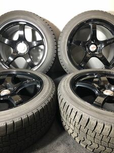 245/45R19 DUNLOP/WINTER MAXX WM02 19年 RAYS gram LIGHTS グラムライツ 57CR 19インチ 8.5J ＋35 120 5H スタッドレス レクサス LS 4本