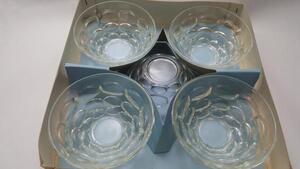 未使用品!! KAMEI GLASS 石目 小鉢 5点 セット sk.133 GIFT SET 　 ※Hs