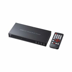 【新品】サンワサプライ 4入力1出力HDMI画面分割切替器（4K／60Hz対応） SW-PHD41MTV