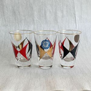 ショットグラス 3個 ササキガラス 昭和レトロ レトロ アンティーク ビンテージ レトロ雑貨 ガラス グラス レトロガラス SASAKI GLASS
