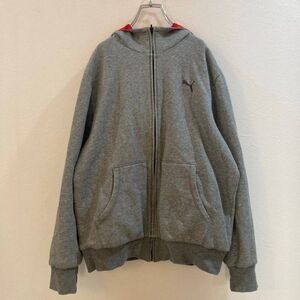 PUMA/プーマ リバーシブル パーカー グレー レッド メンズ L