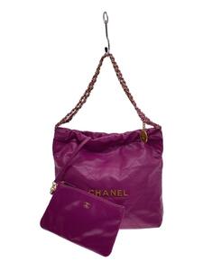 CHANEL◆シャネル/ショルダーバッグ/シャネル22スモール/AS3260/レザー/パープル//