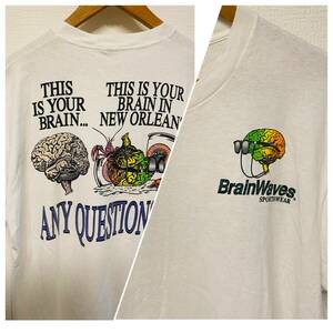BerBerJin購入 90’s ビンテージ Brain Waves sportswear Tシャツ sizeXL USA☆AIRWALK JIMMY