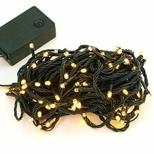 【シャンパンゴールド】イルミネーション LED クリスマスライト 屋内 100球 点灯パターン記憶メモリー付