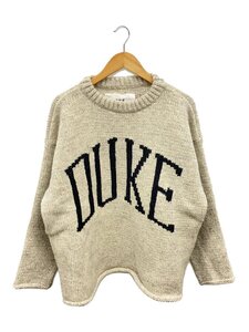 ONE FIFTH◆22AW/COLLEGE KNIT DUKE/ニット・セーター(厚手)/1/ウール/GRY